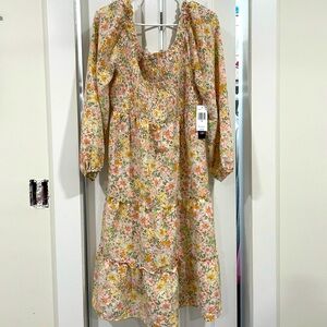 Beautiful As U Wish Floral Midi Dress